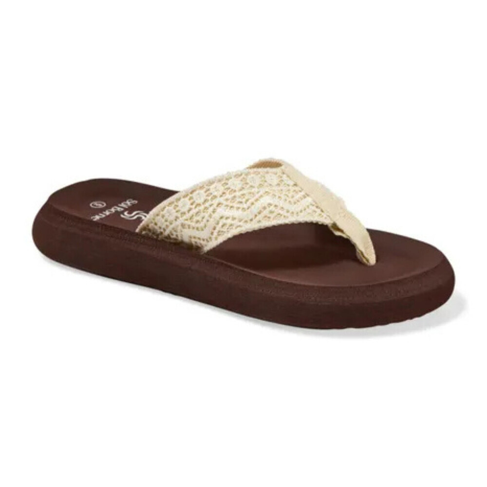 Unionbay Sunflower Sandals Women's US 11 Natural Toe Post Slip-On Thong GAL1244